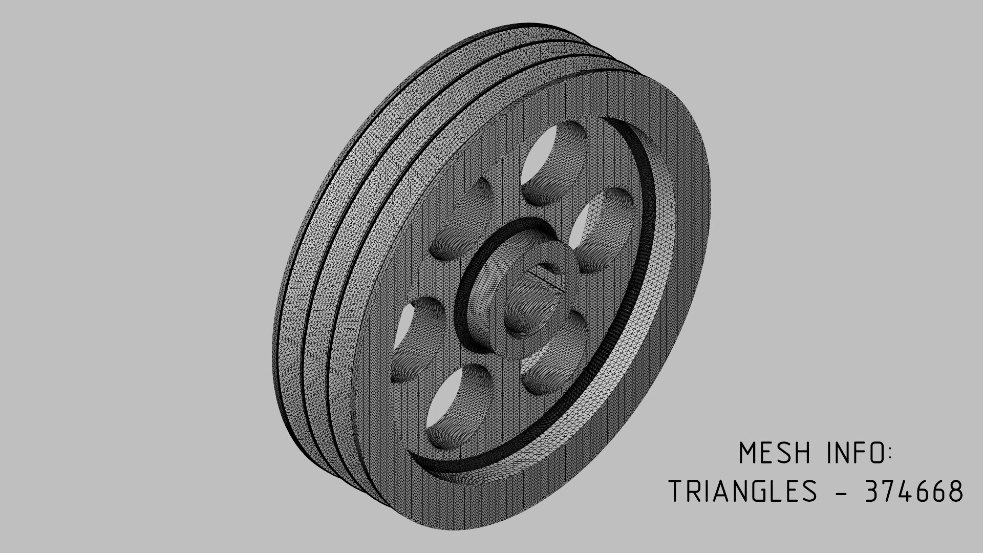 V-Belt Pulley Pack - 8 Pulleys for Z A B C Belt Profiles 3D print model_7