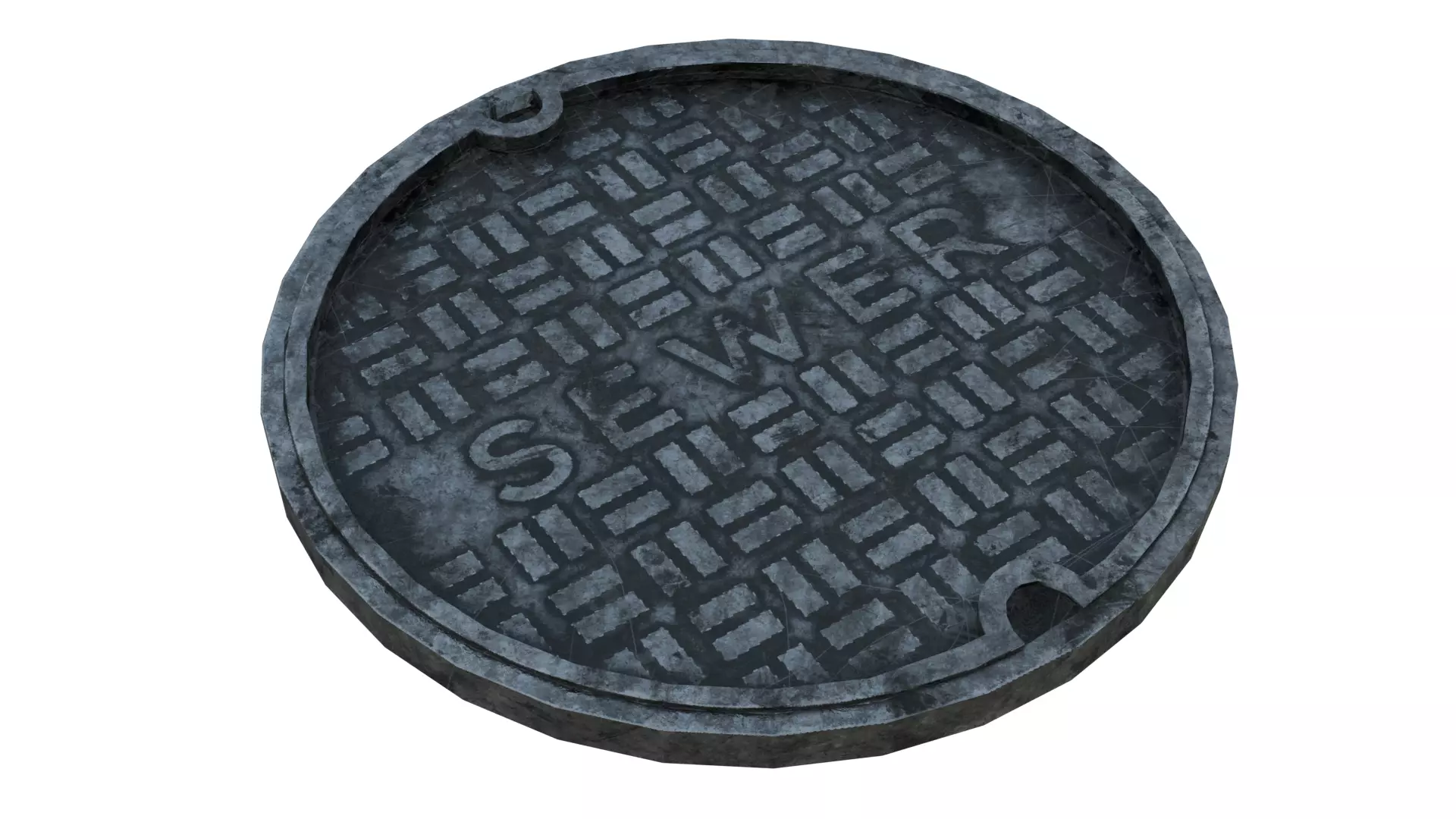 Manhole Cover - Sewer  Low-poly 3D model_0