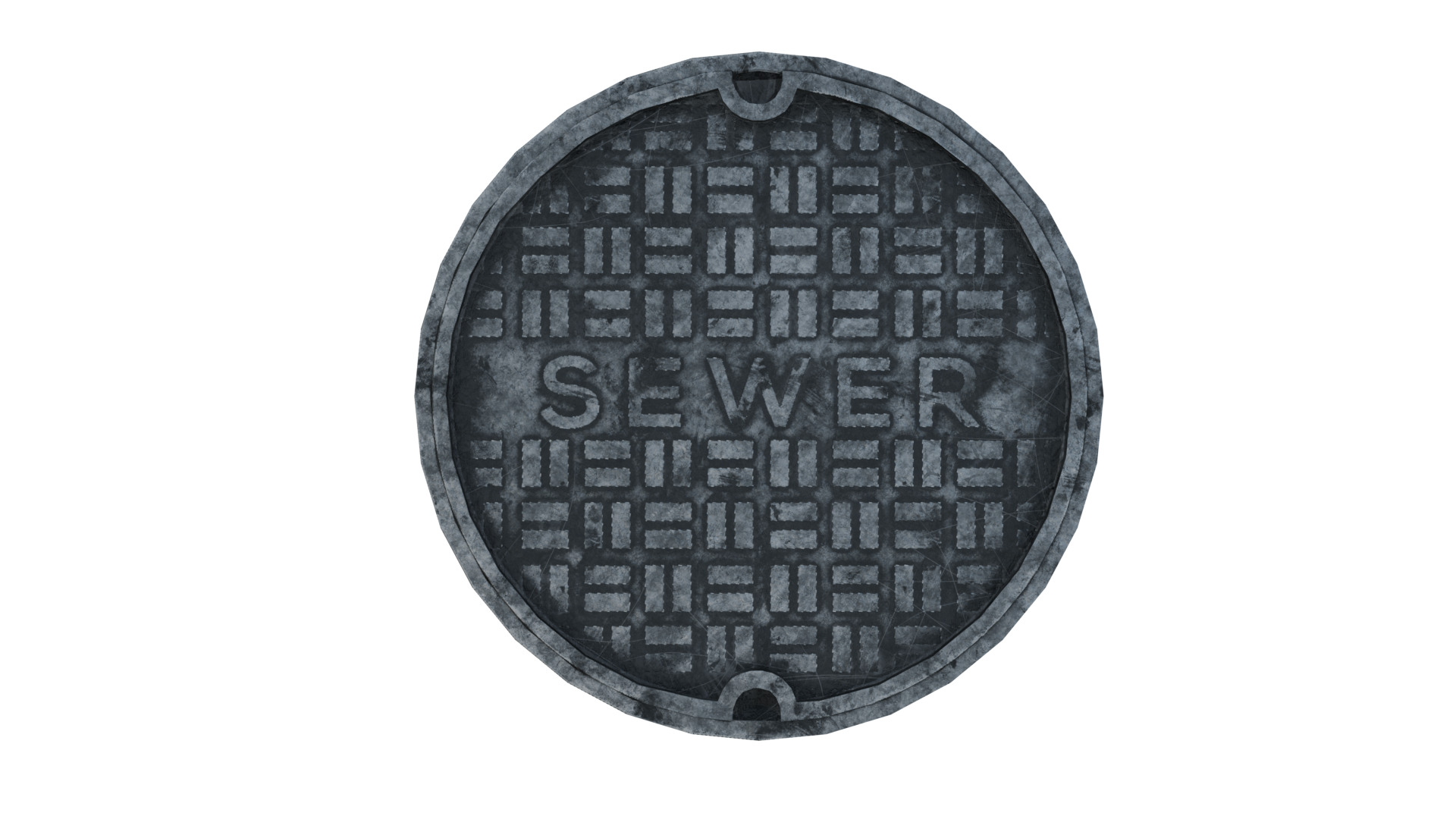 Manhole Cover - Sewer  Low-poly 3D model_3