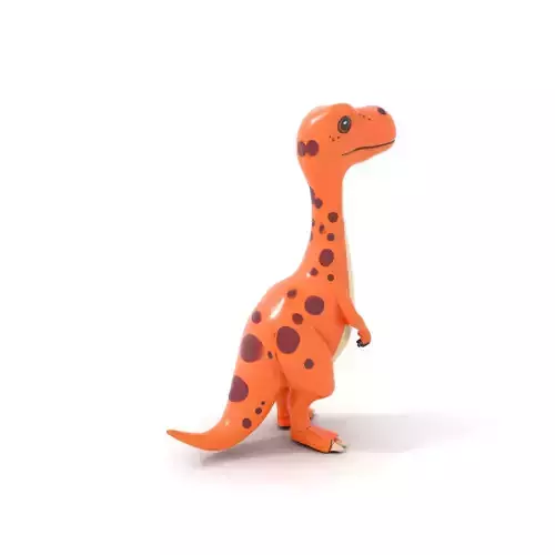 Adorable Orange Dinosaur Model Pack Low-poly 3D model