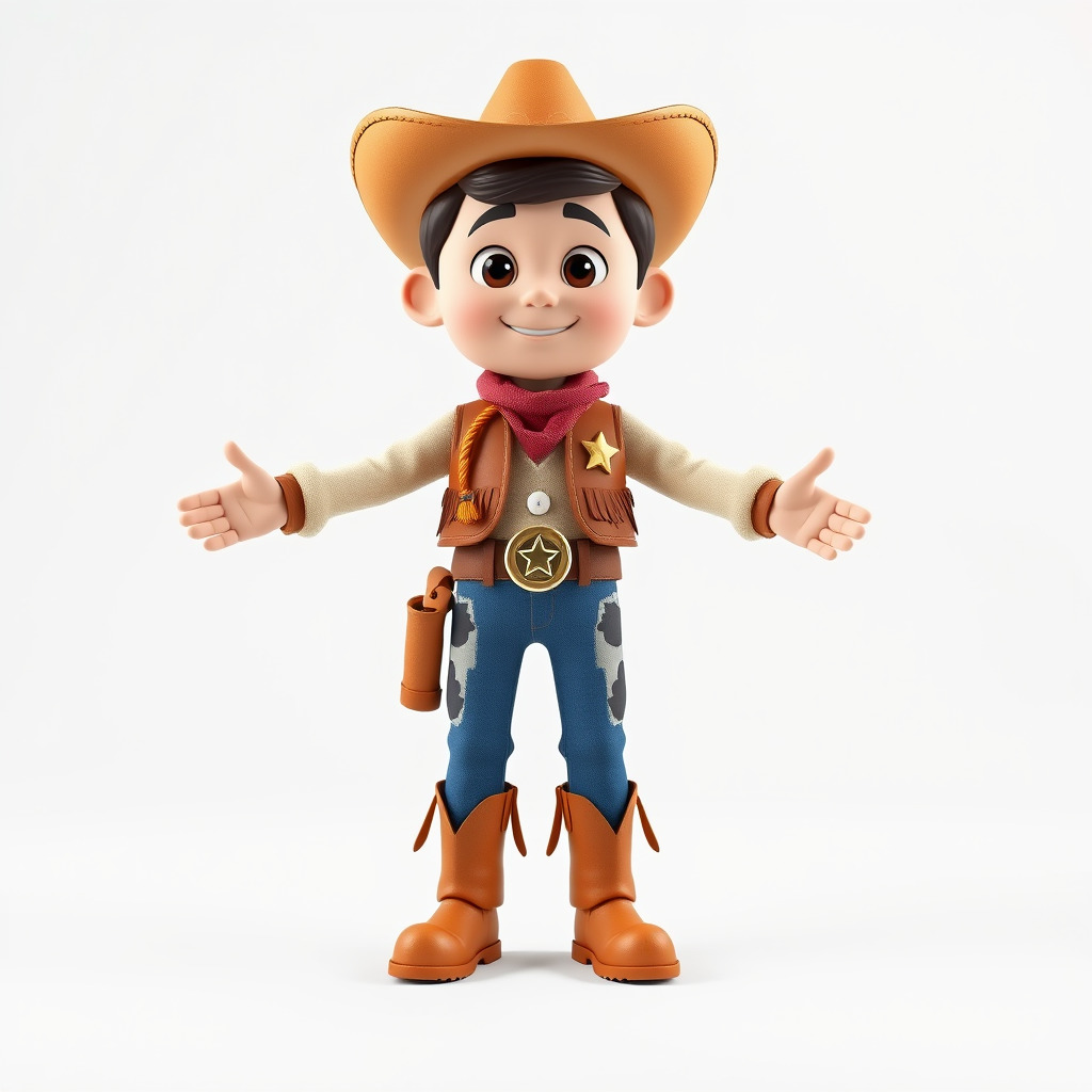 Young Cowboy Character Model  Rigged and Animated for Games Low-poly 3D model_2