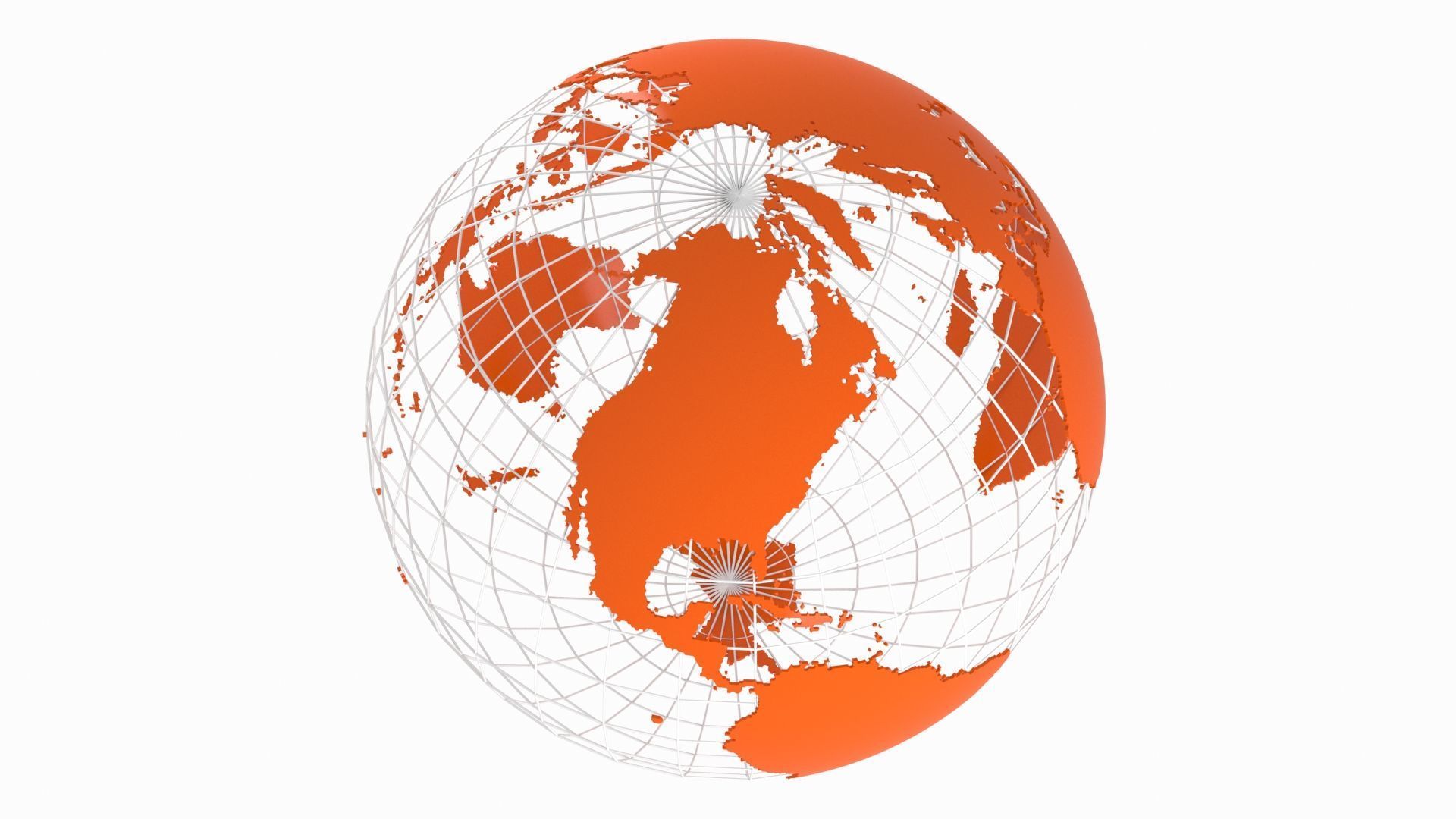 Globe News Skeleton Pumpkin Color 3D model_1