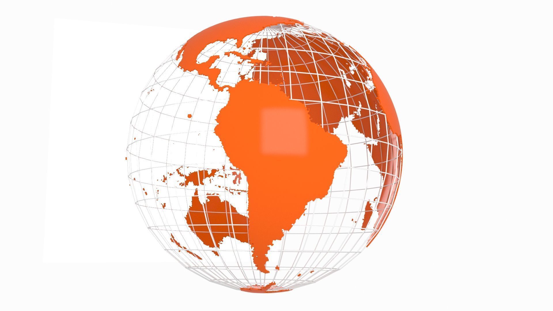 Globe News Skeleton Pumpkin Color 3D model_4