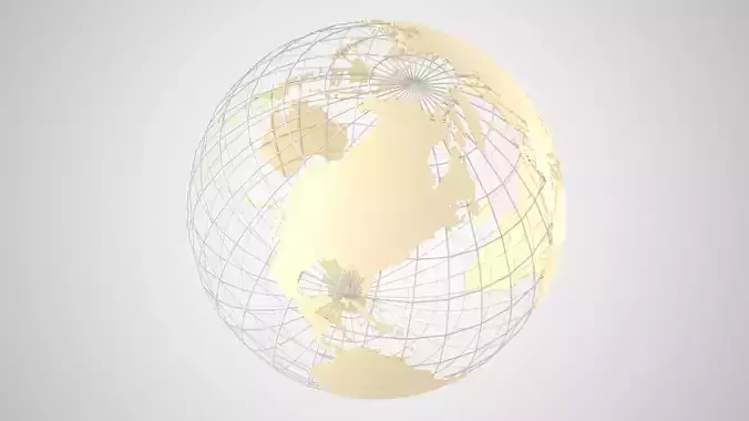 Globe News Skeleton Pale Sand Color 3D model