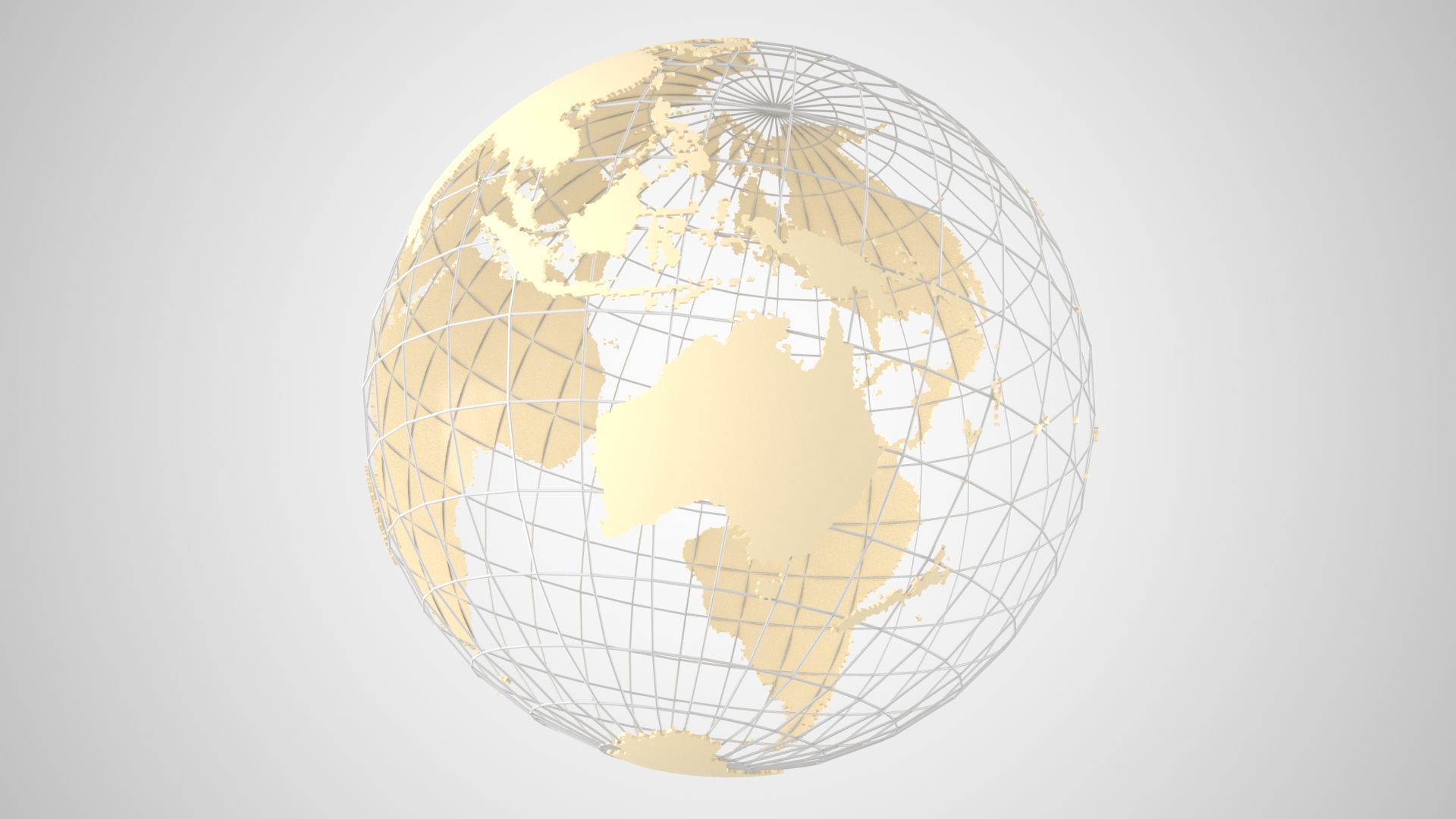 Globe News Skeleton Pale Sand Color 3D model_3