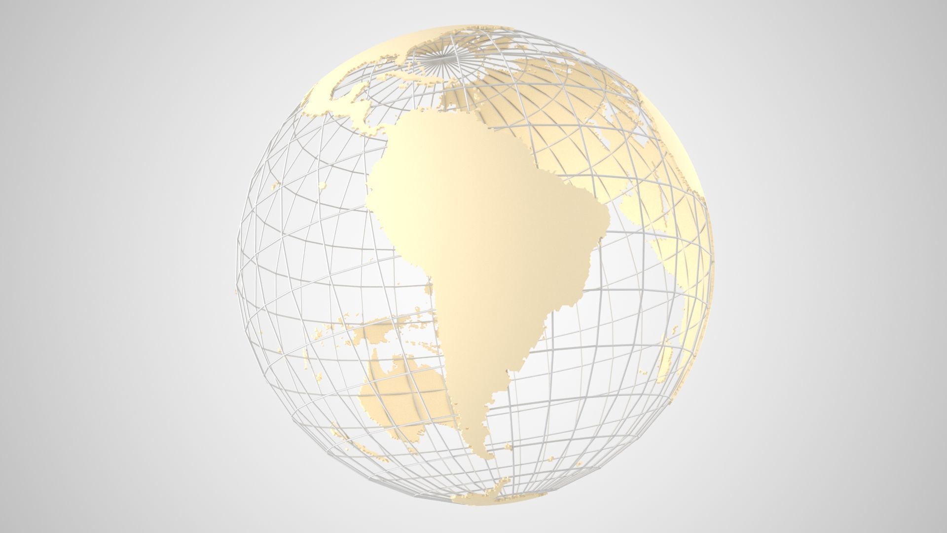 Globe News Skeleton Pale Sand Color 3D model_1
