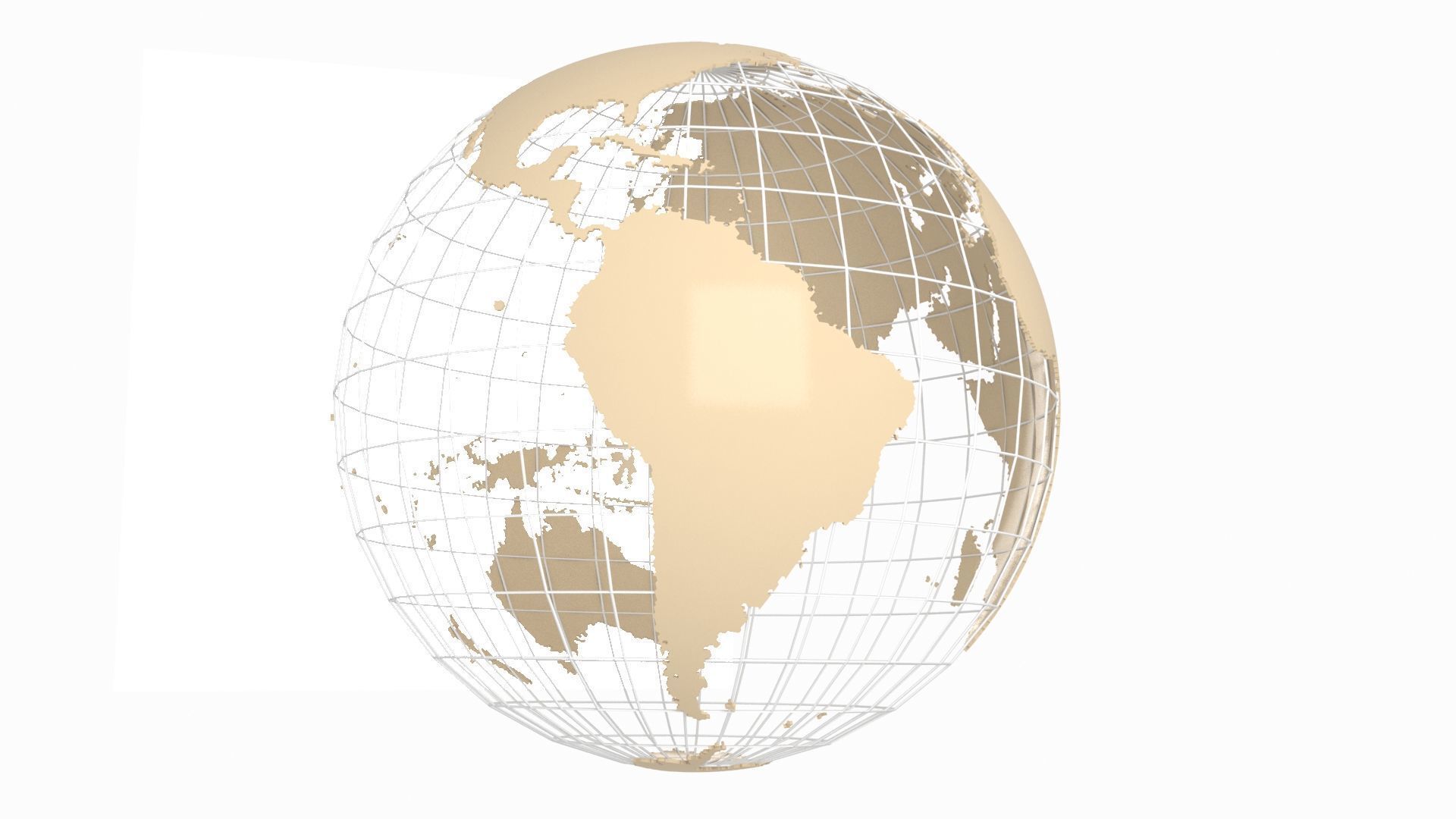 Globe News Skeleton Khaki Color 3D model_4