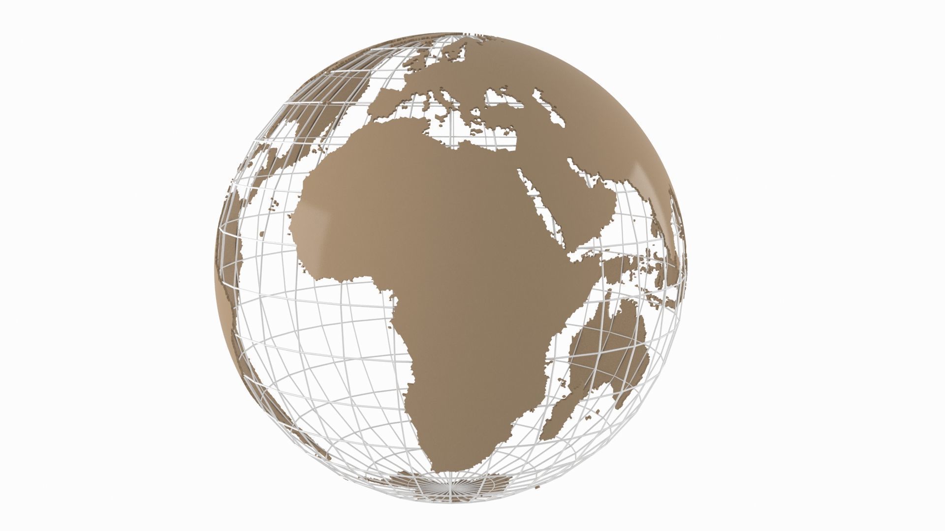 Globe News Skeleton Hardwood color 3D model_2