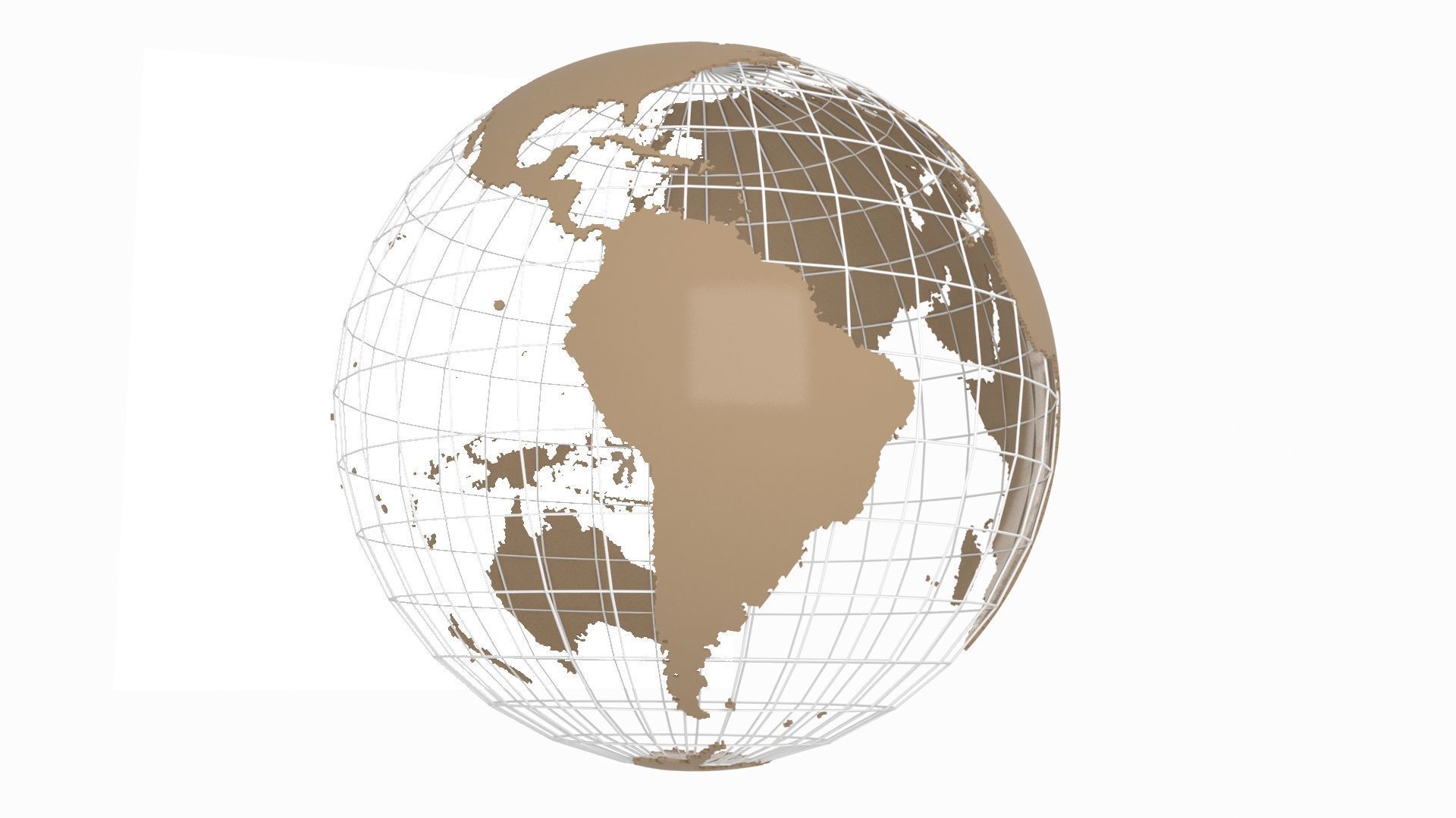 Globe News Skeleton Hardwood color 3D model_4