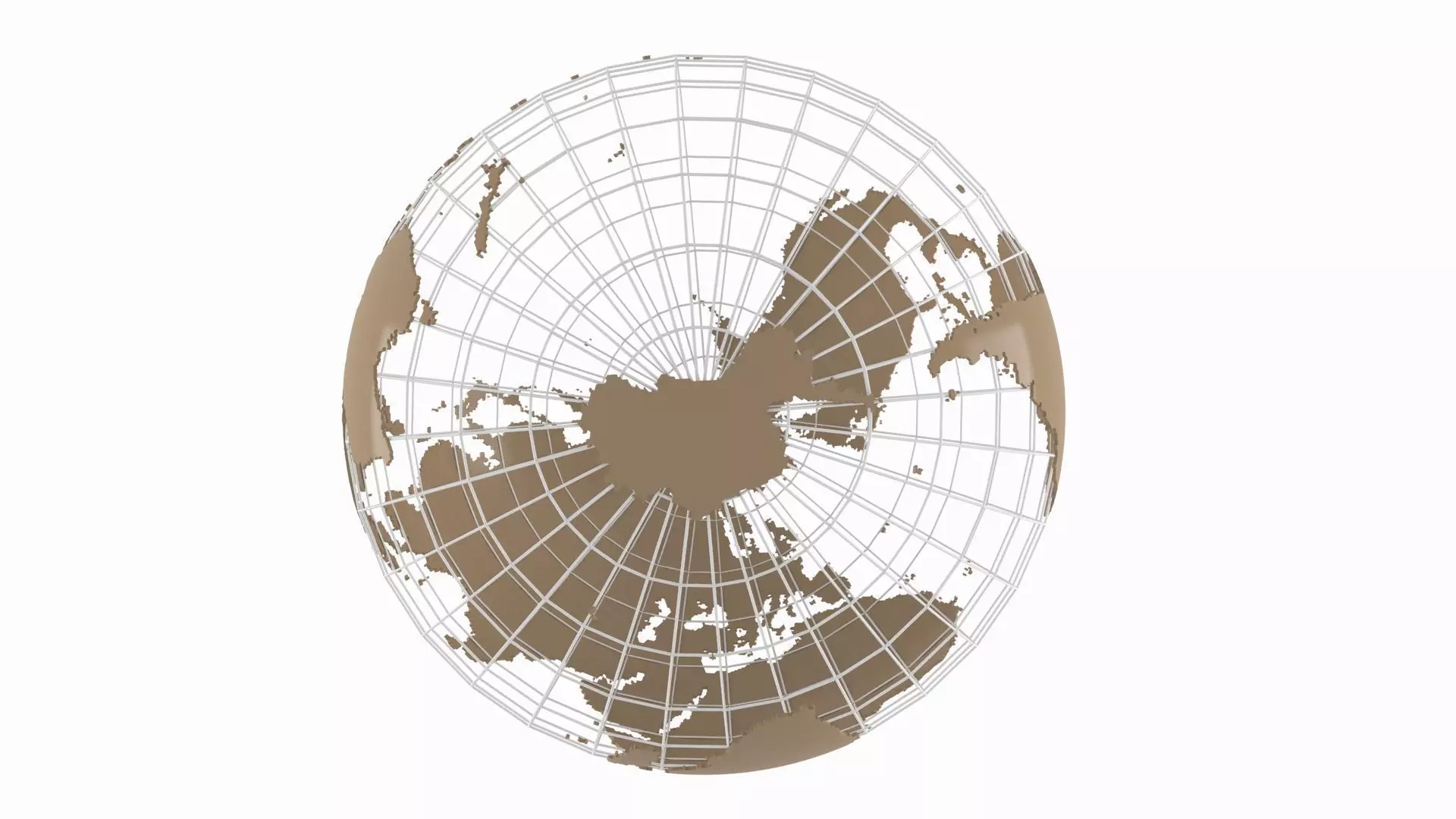 Globe News Skeleton Hardwood color 3D model_0