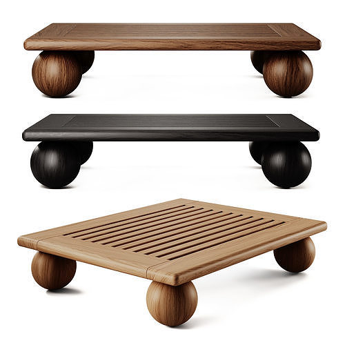 Bali Outdoor End Coffee Table by Rove Concepts 3D model