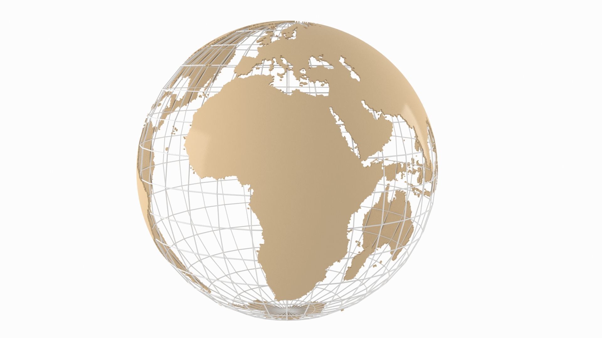 Globe News Skeleton Croissant color 3D model_2