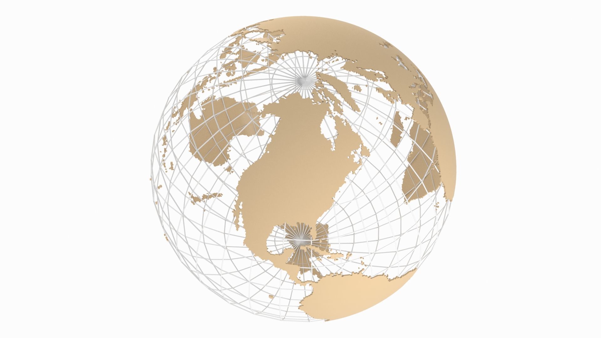 Globe News Skeleton Croissant color 3D model_1