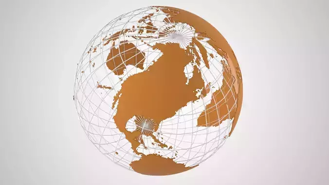 Globe News Skeleton Copper Color