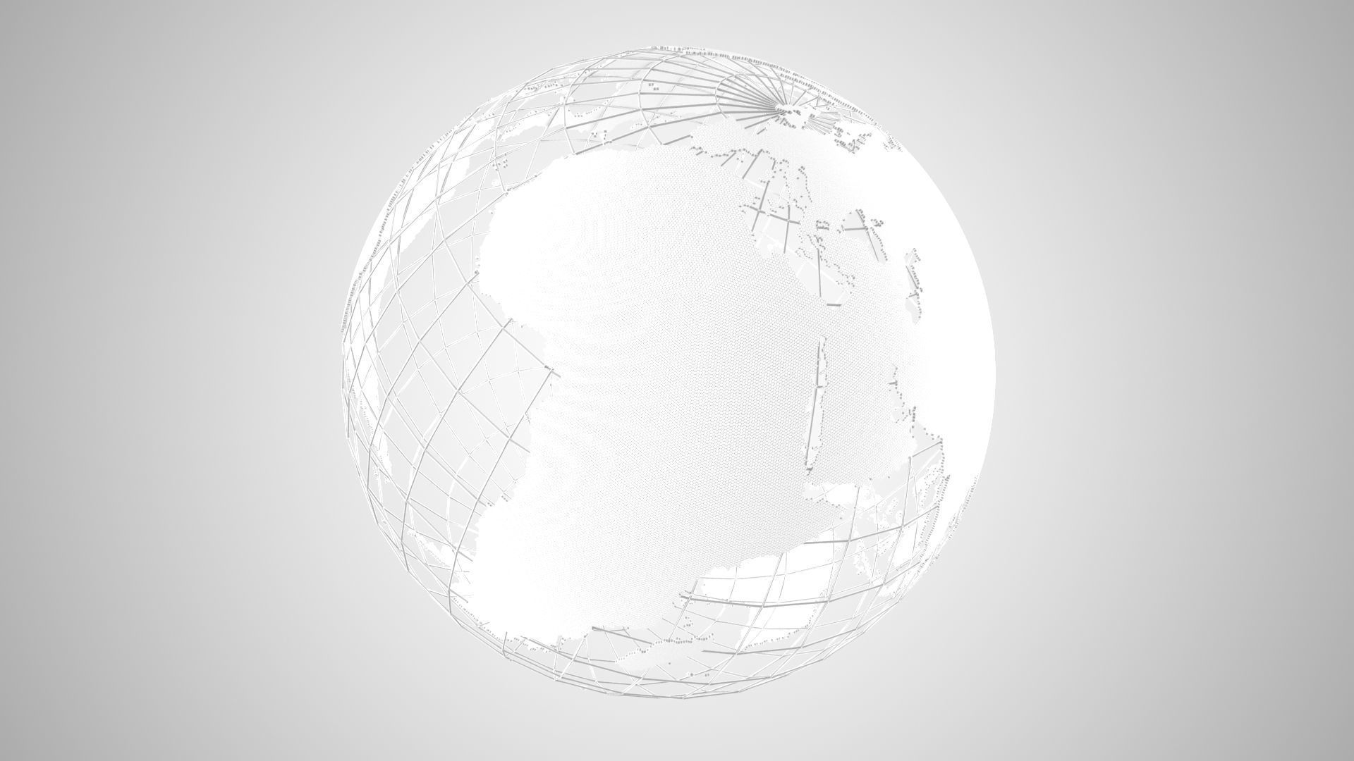 Globe News Skeleton Copper Color 3D model_7