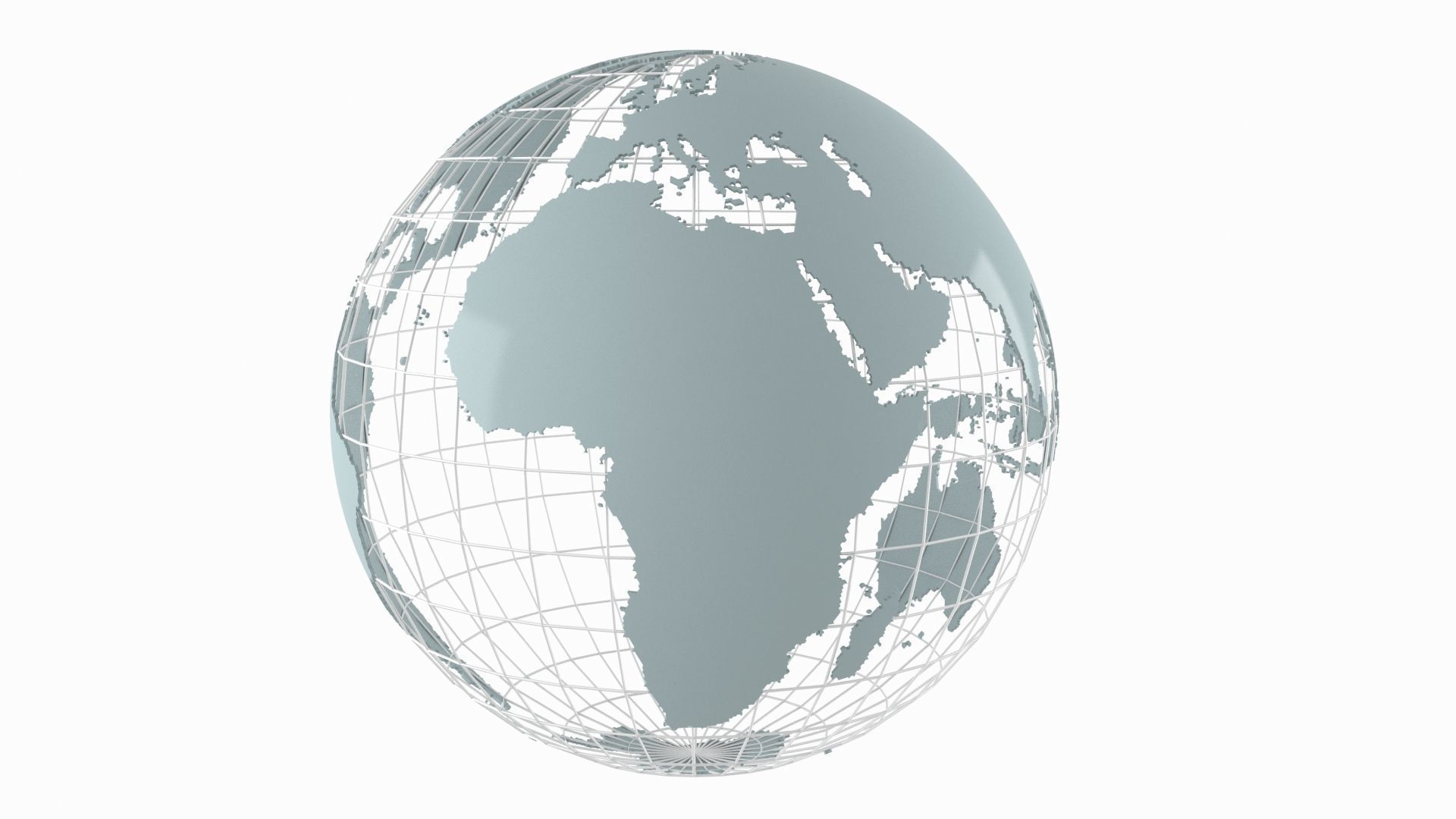 Globe News Skeleton Concrete Color 3D model_2