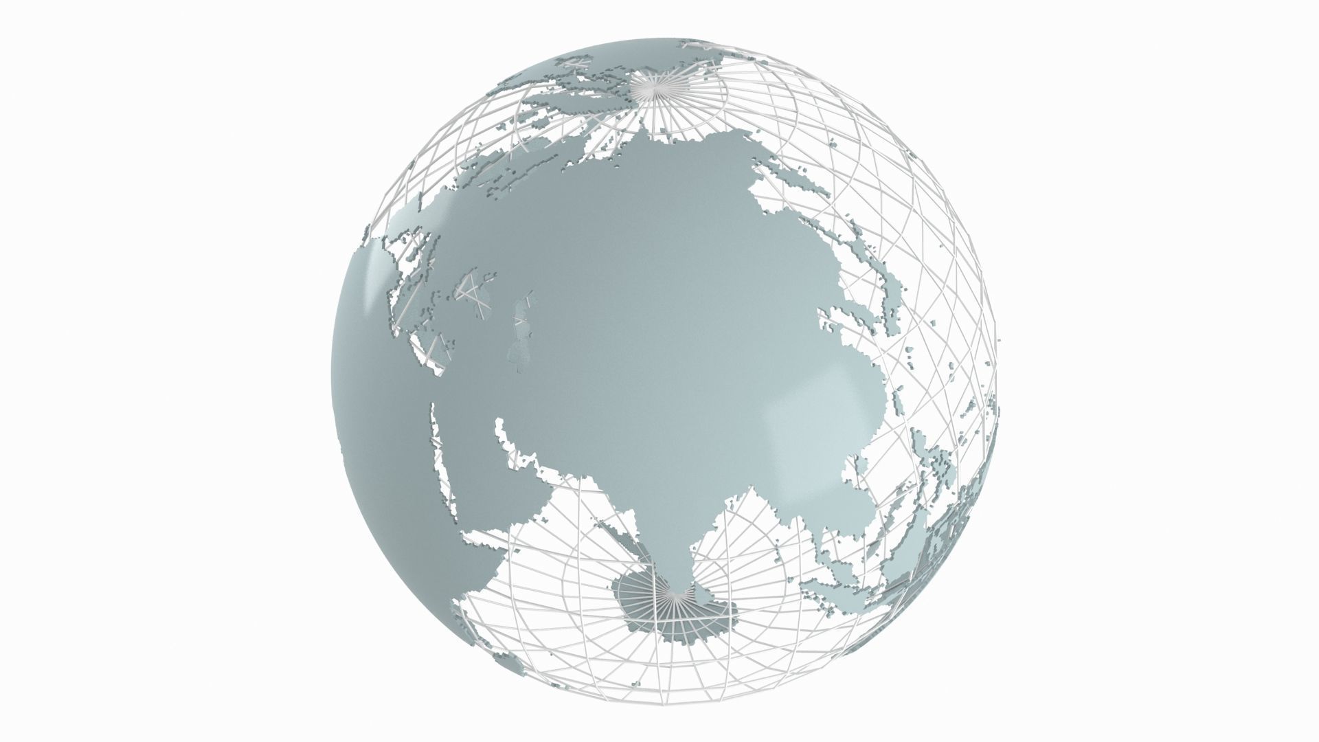 Globe News Skeleton Concrete Color 3D model_3