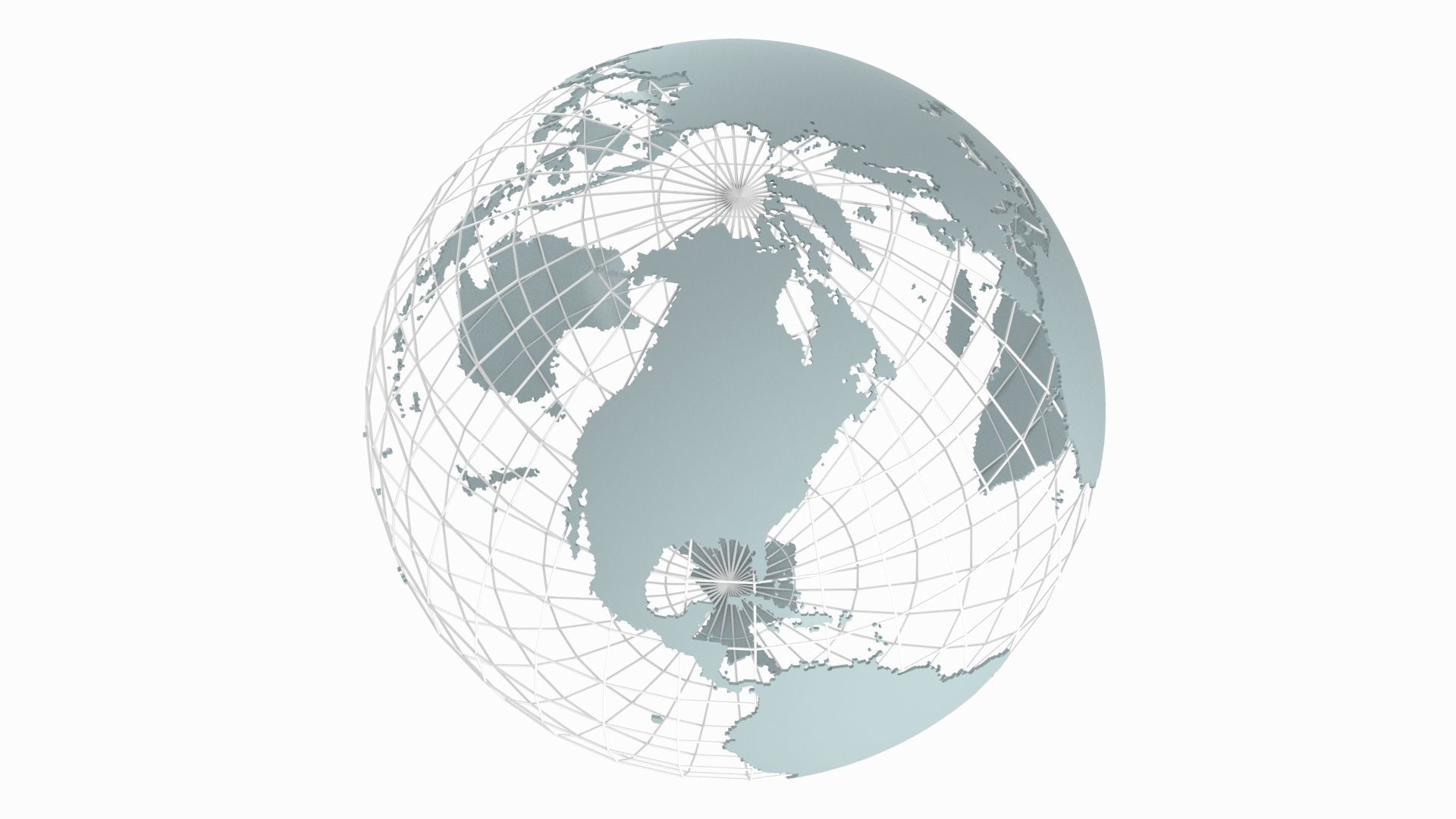 Globe News Skeleton Concrete Color 3D model_1