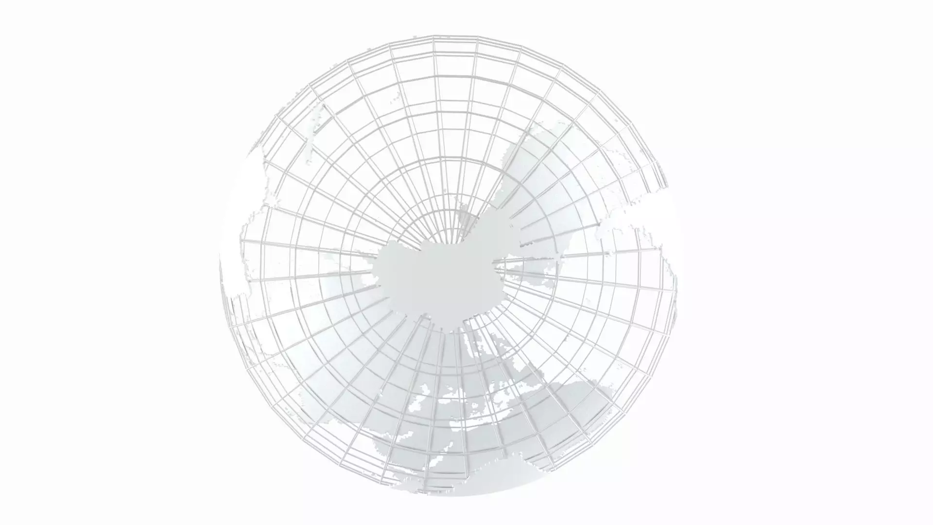 Globe News Skeleton Clouds Color 3D model_0