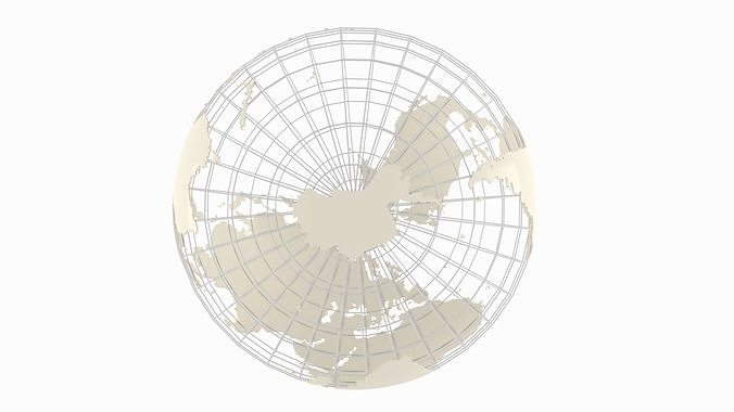 Globe News Skeleton Ash White Color 3D model