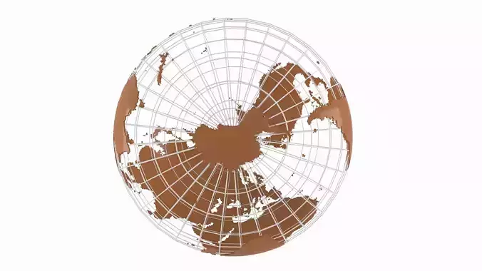 Globe News Skeleton Ash Brown 3D model
