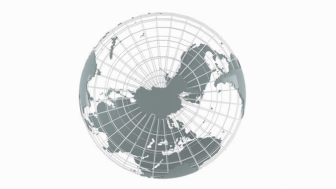 Globe News Skeleton Asbcstos Color 3D model