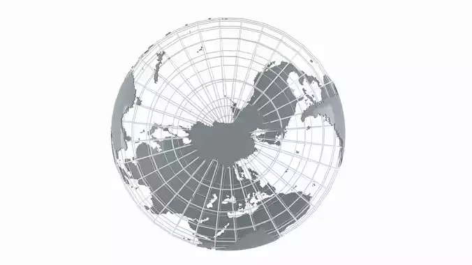 Globe News Skeleton Asbcstos Color 3D model
