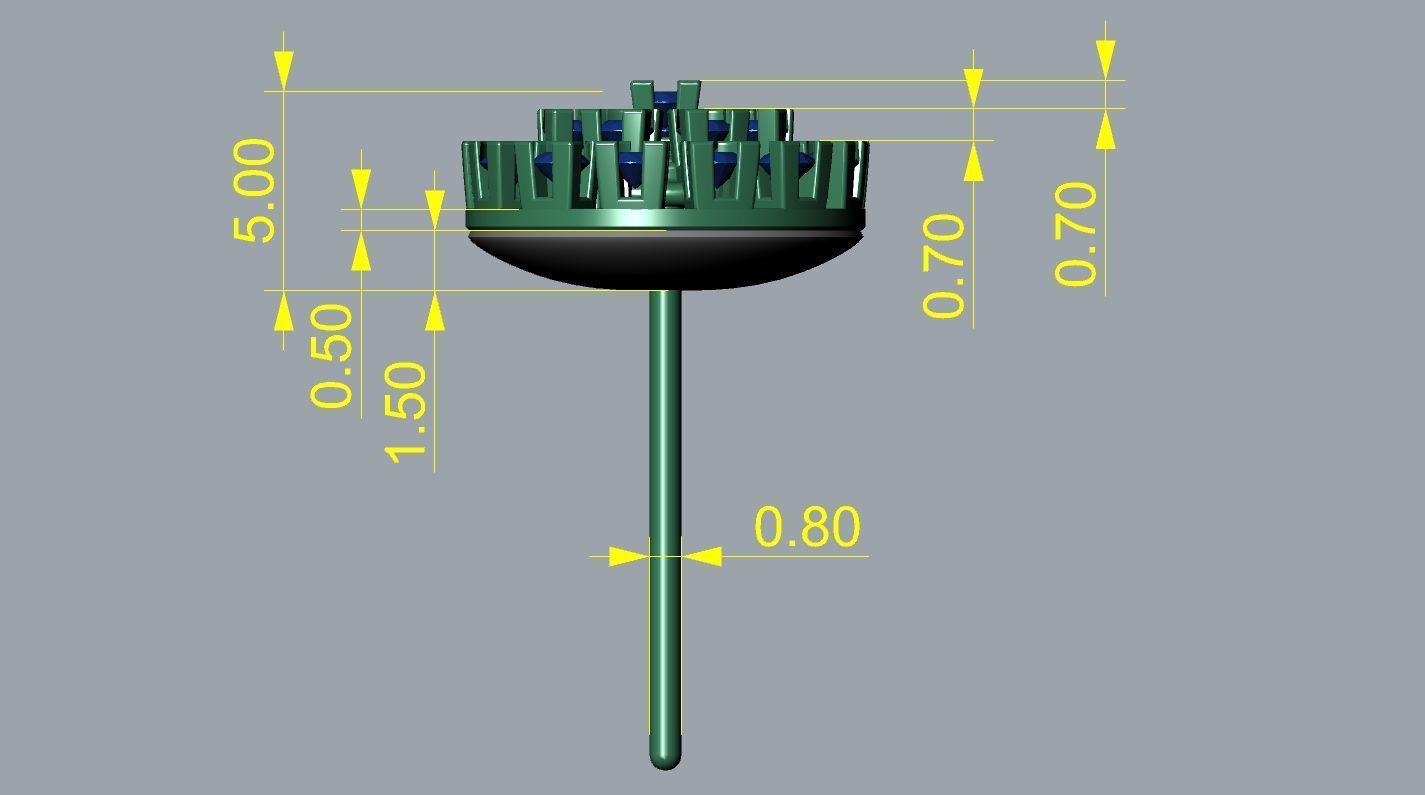 Round Earring 3D print model_9