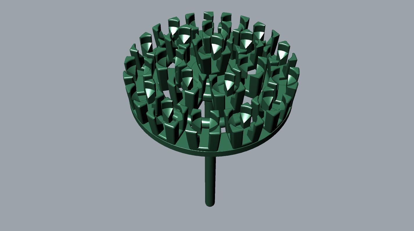 Round Earring 3D print model_10