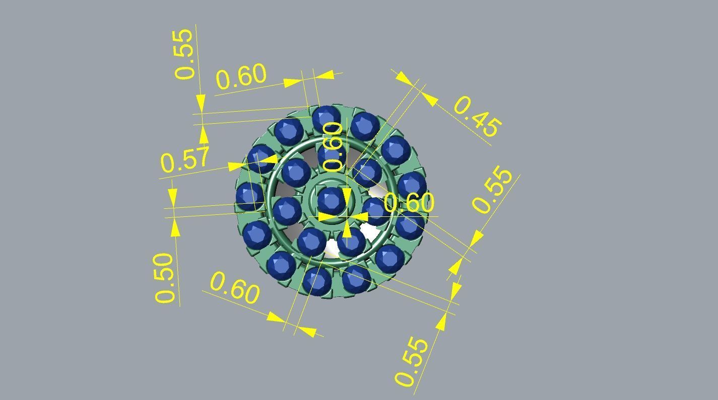 Round Earring 3D print model_7