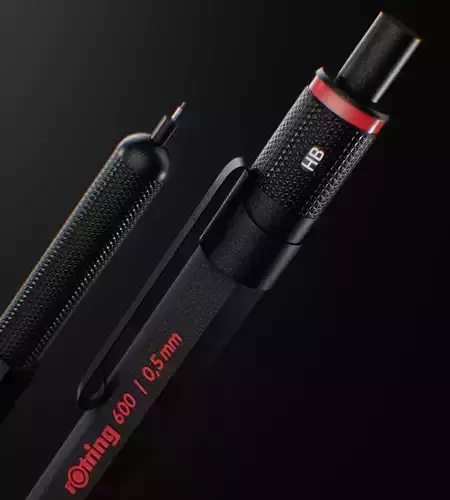 Rotring Mechanical Pencil 3D Model Low-poly 3D model
