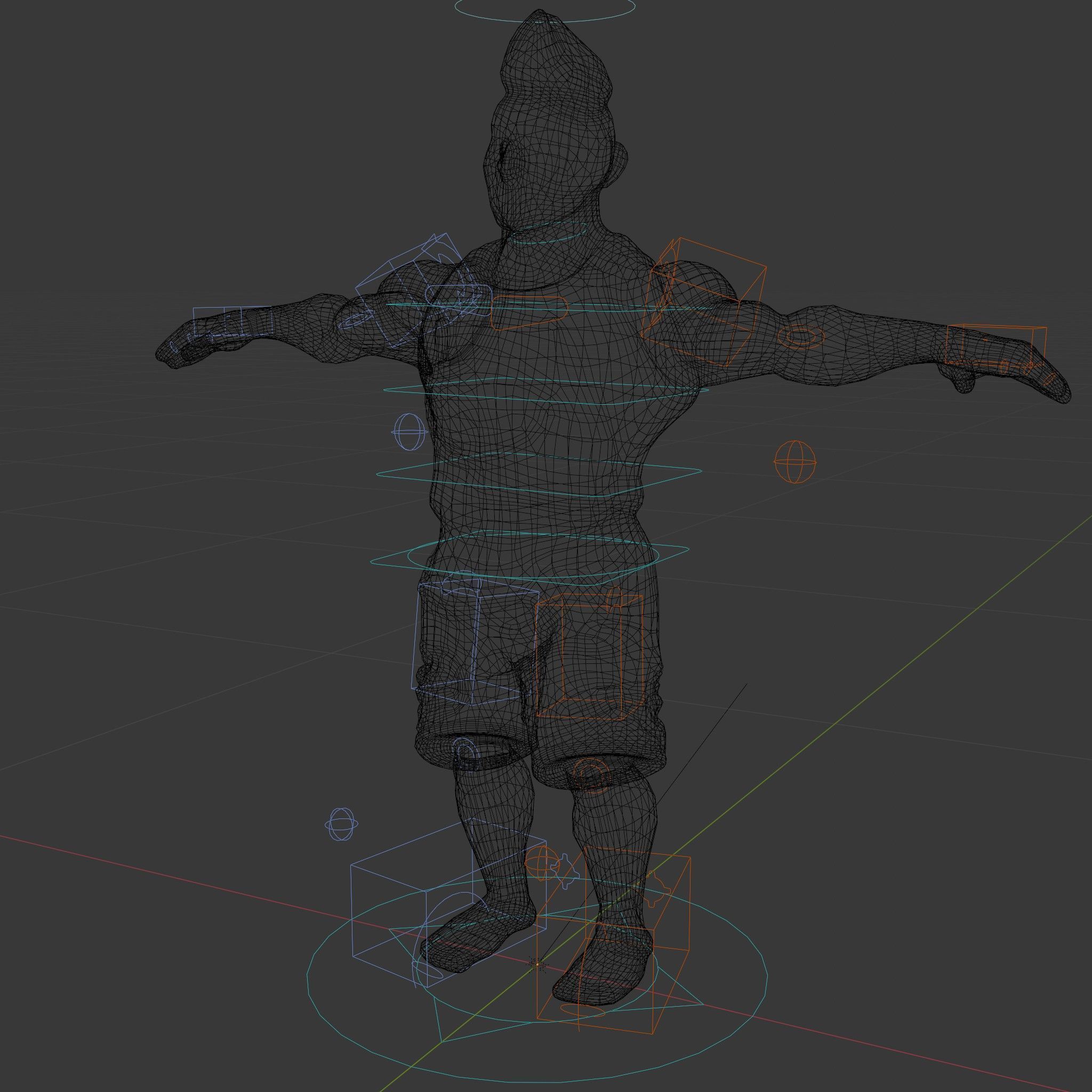 Surf Dude in Shark Shorts Rigged and Animated Character Model Low-poly 3D model_5