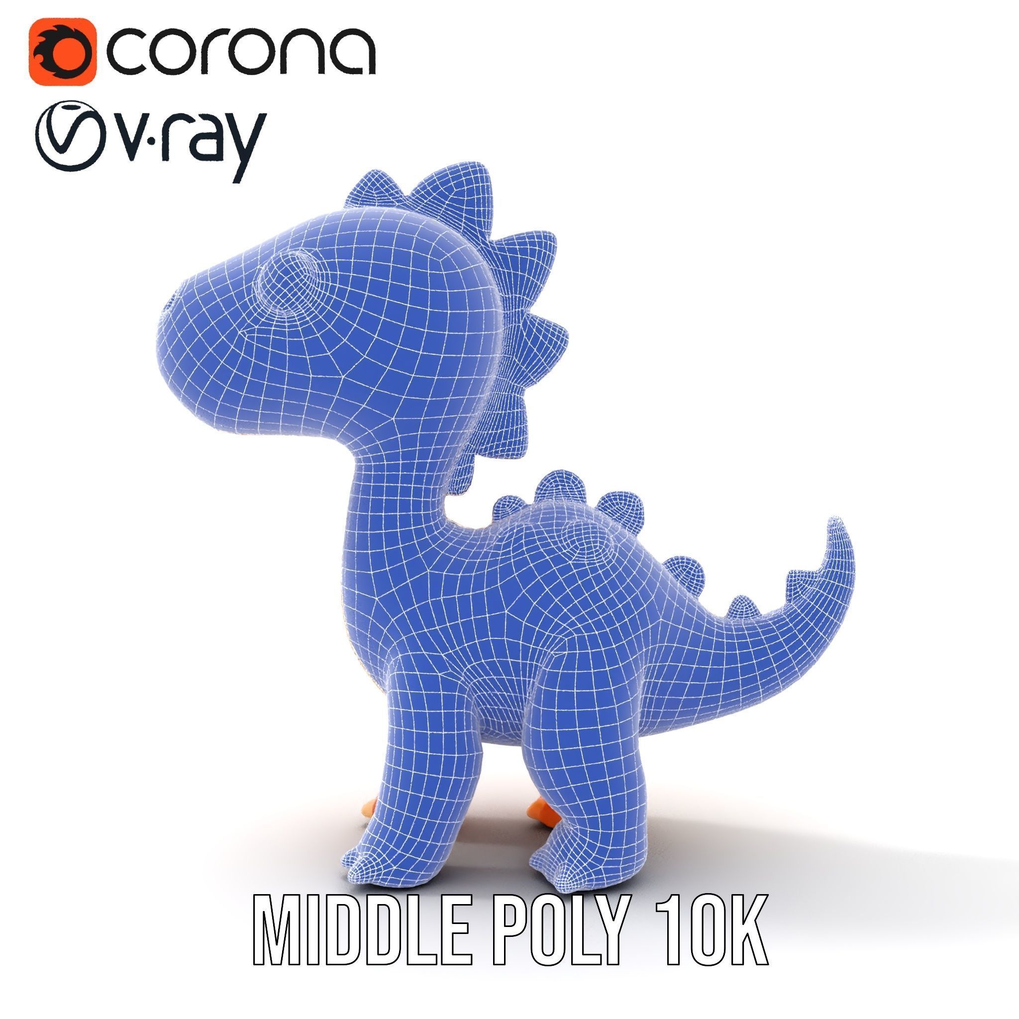 Cute Dinosaur Model Pack for D Rendering and Games Low-poly 3D model_26