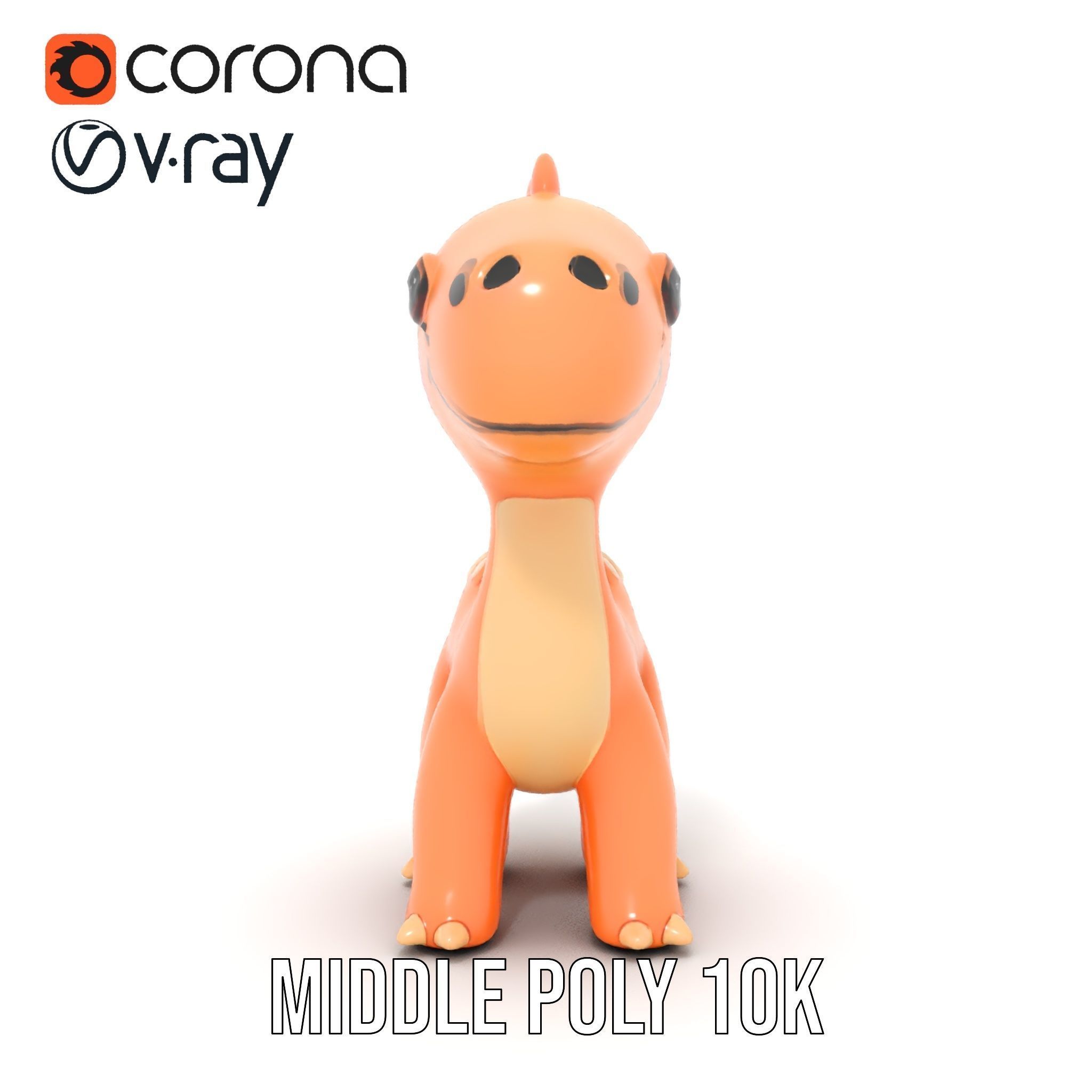 Cute Dinosaur Model Pack for D Rendering and Games Low-poly 3D model_13