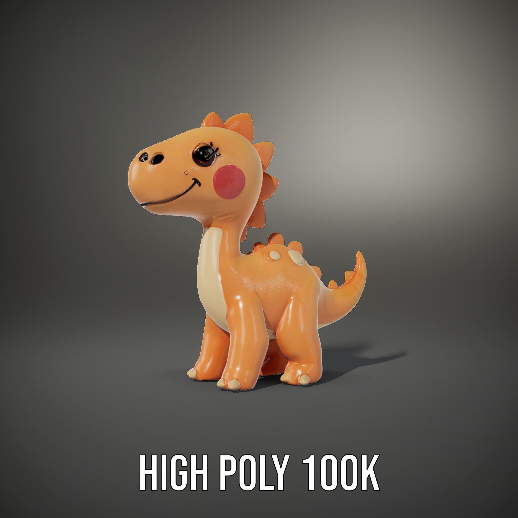 Cute Dinosaur Model Pack for D Rendering and Games Low-poly 3D model_10