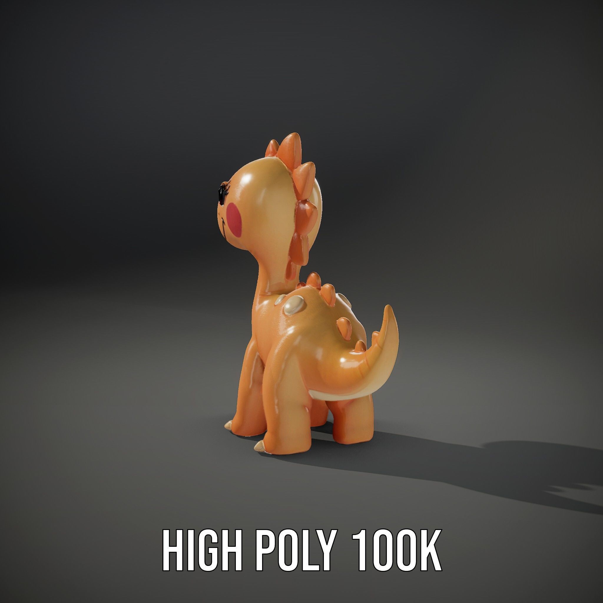 Cute Dinosaur Model Pack for D Rendering and Games Low-poly 3D model_8