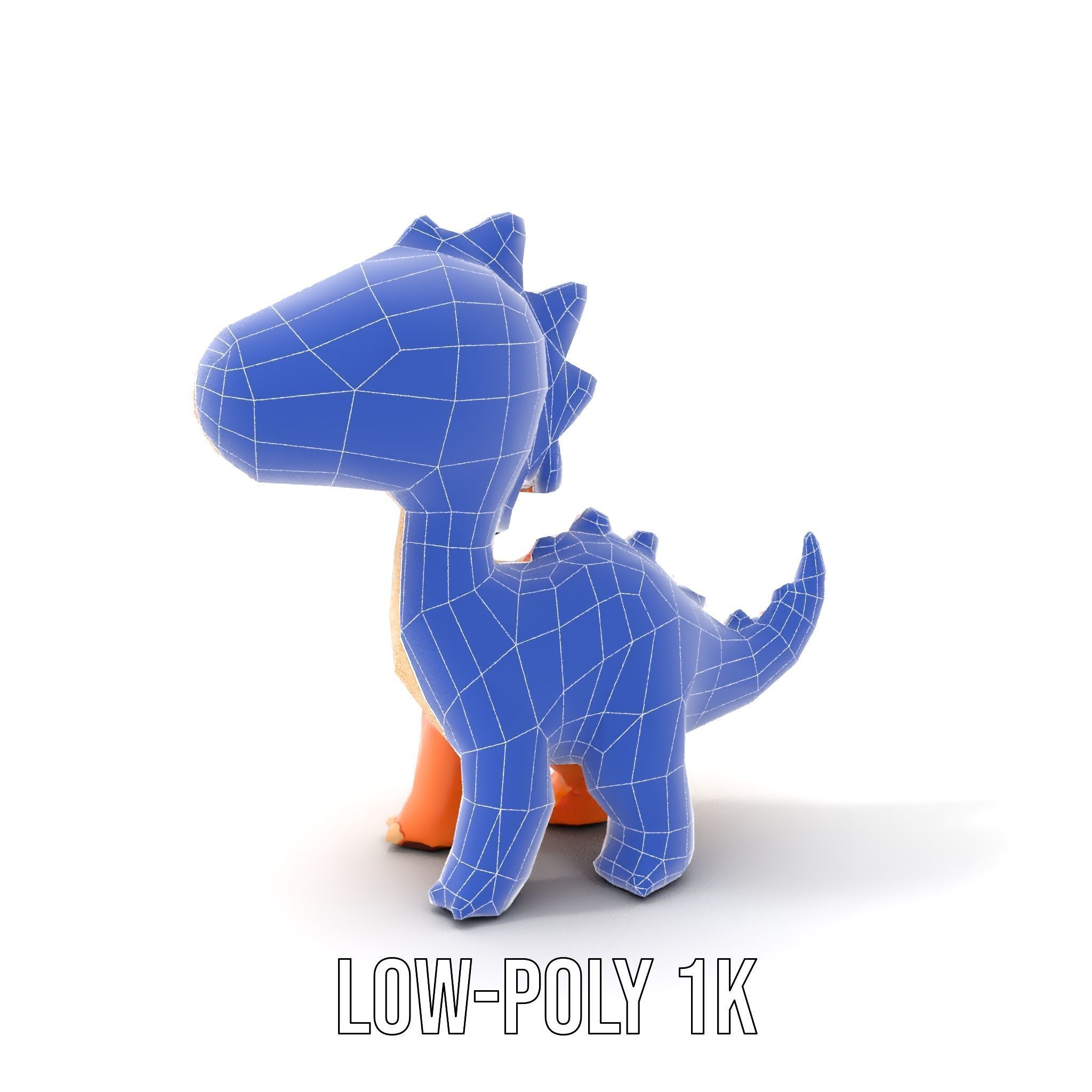 Cute Dinosaur Model Pack for D Rendering and Games Low-poly 3D model_14