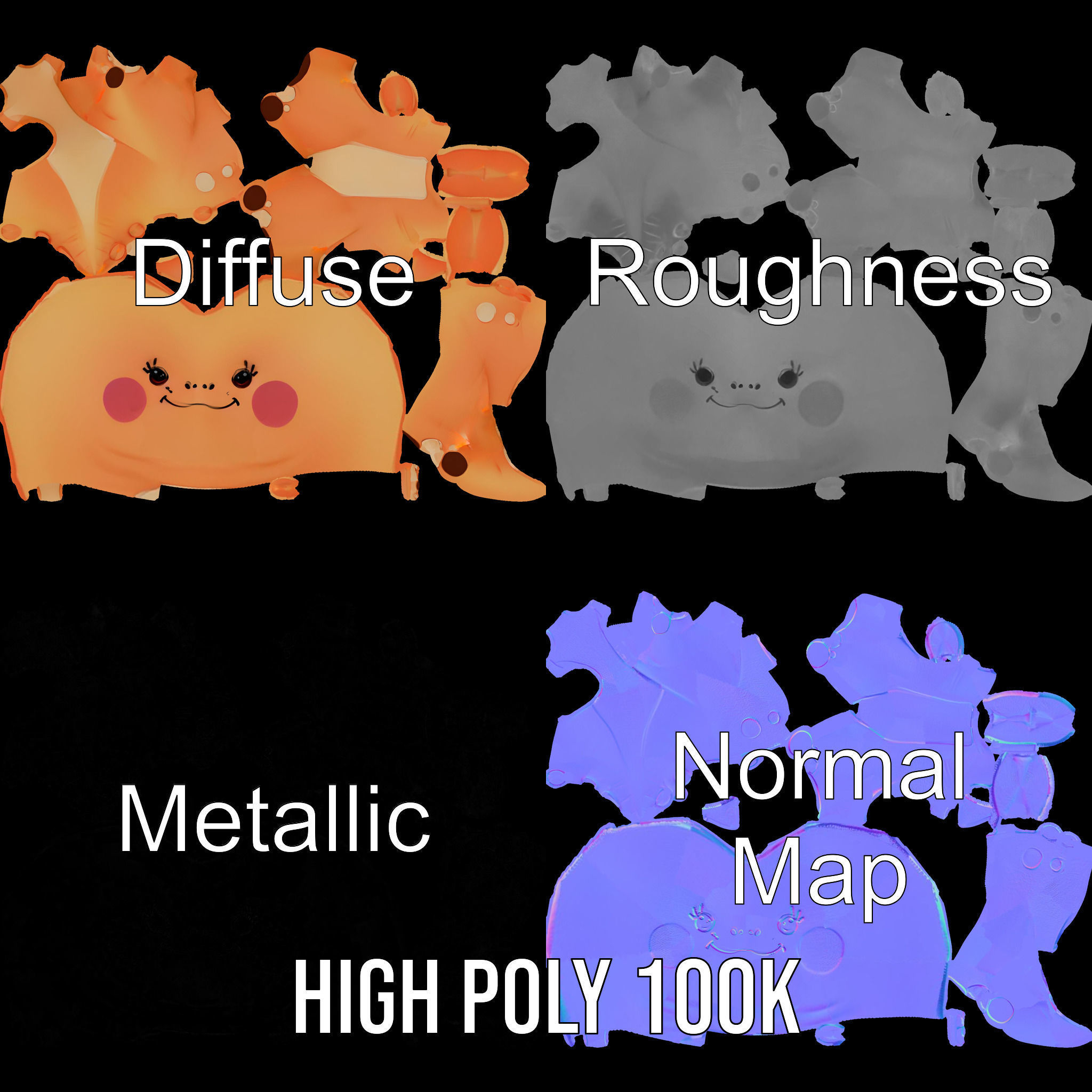 Cute Dinosaur Model Pack for D Rendering and Games Low-poly 3D model_3