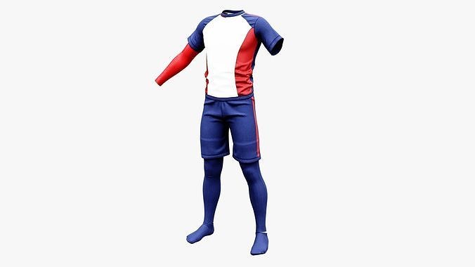 Mens Volleyball Uniforms Set2 Low-poly 3D model