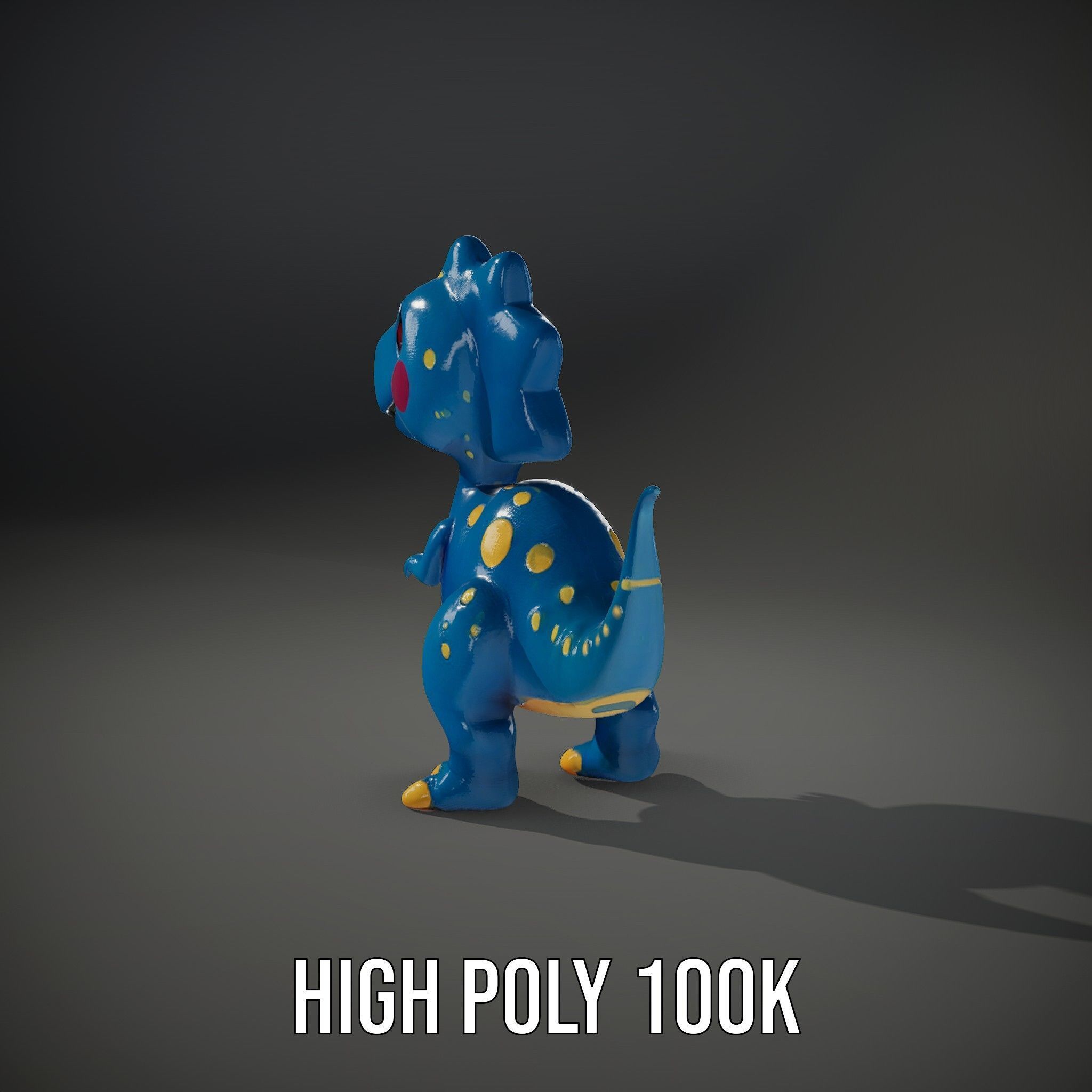 Cartoon Dinosaur Model Pack Low-poly 3D model_8
