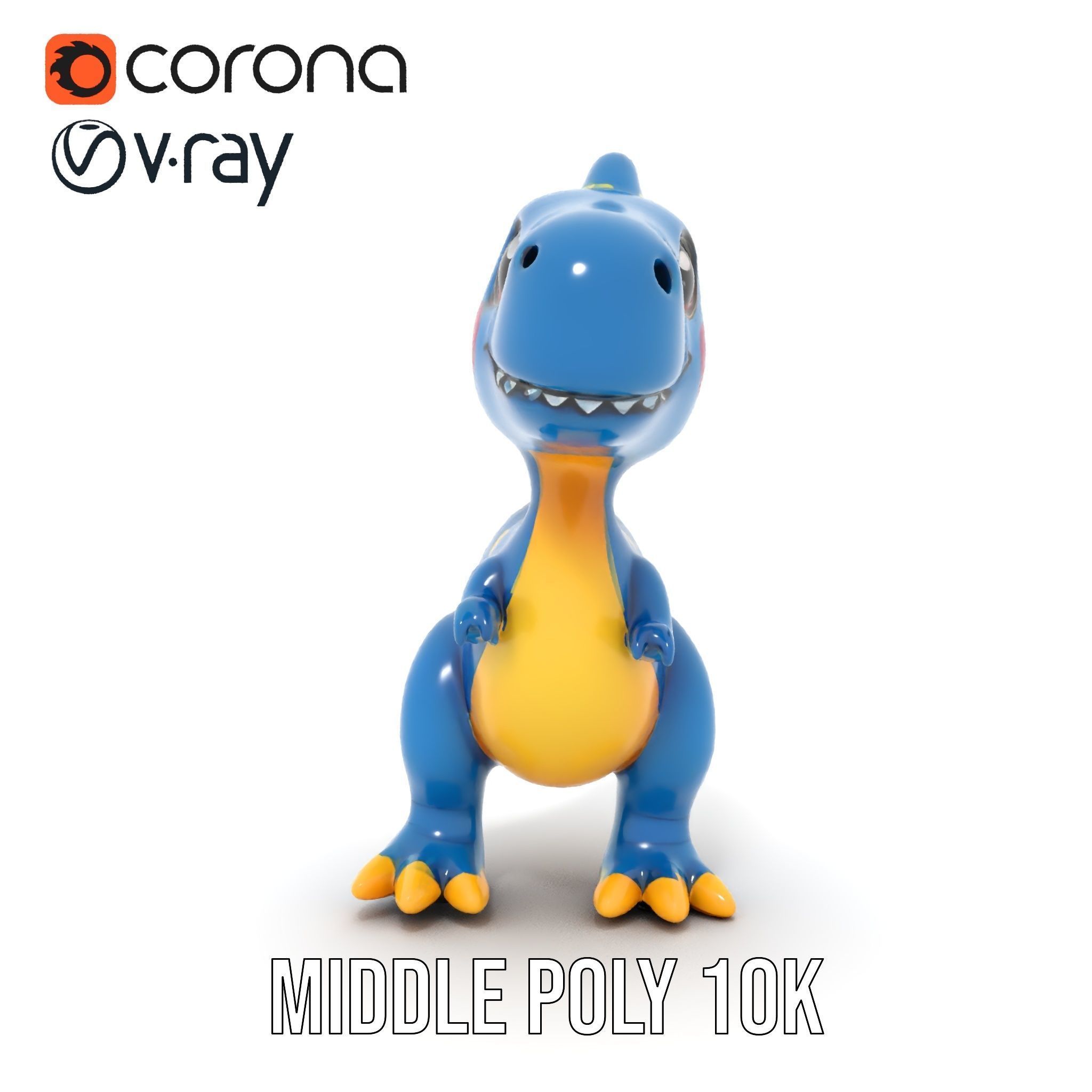 Cartoon Dinosaur Model Pack Low-poly 3D model_27