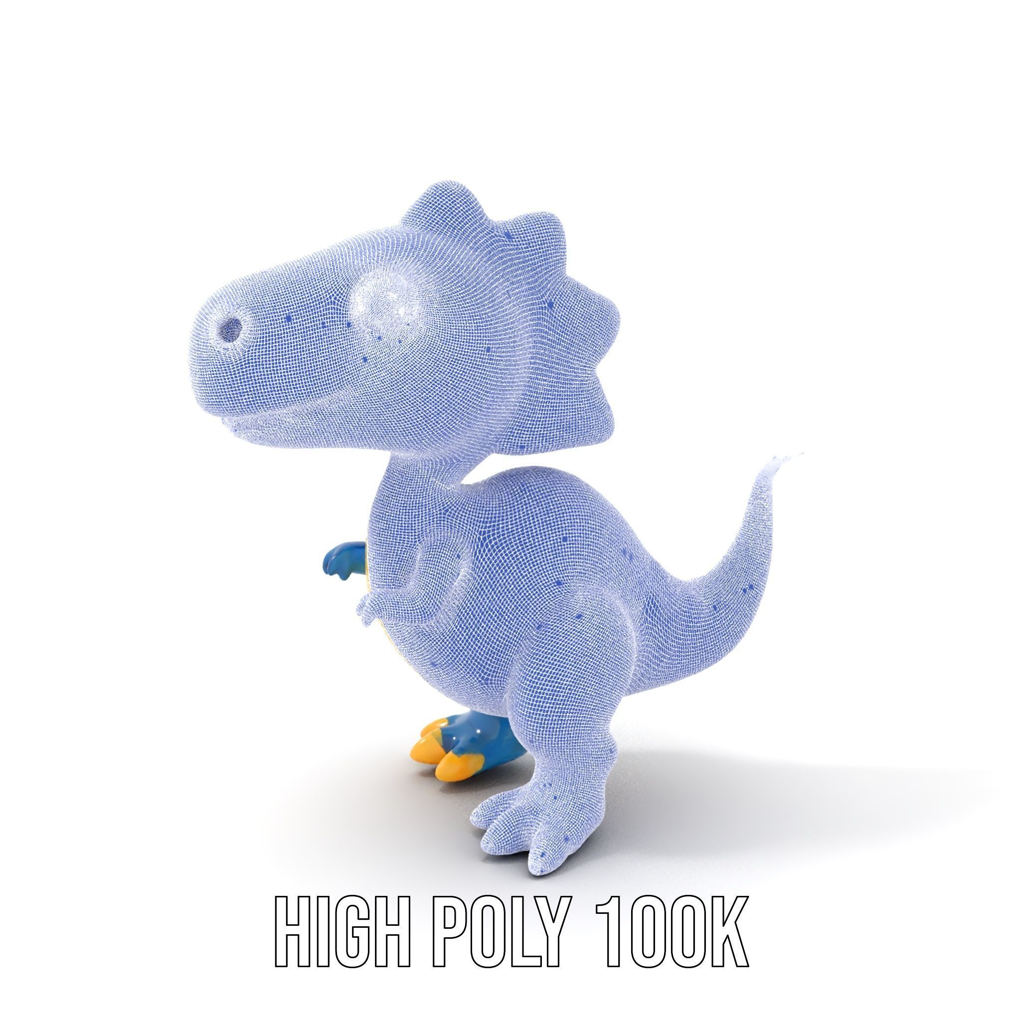 Cartoon Dinosaur Model Pack Low-poly 3D model_4
