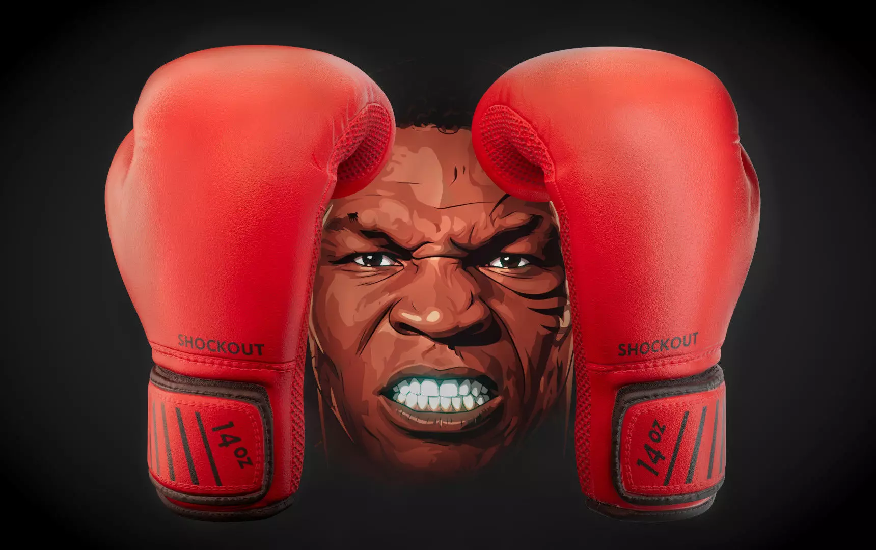 Boxing Gloves 14 Oz - Red Low-poly 3D model