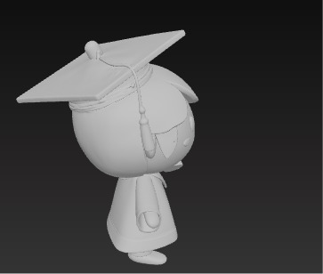 Cute 3D Graduate Character Holding Diploma Low-poly 3D model_13