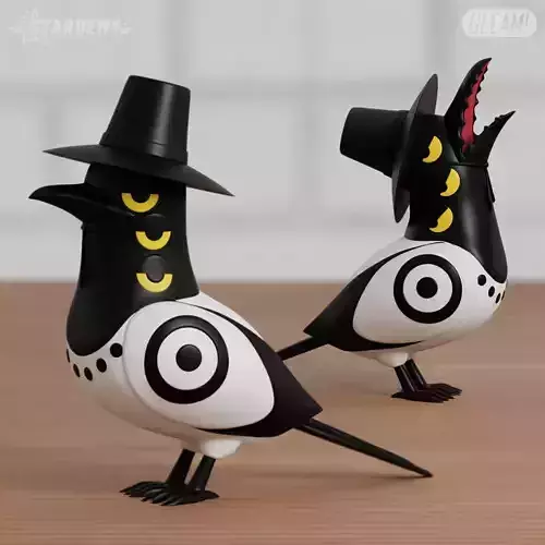 Crow Bird Kpop Demon Hunters 2 models 3D print model