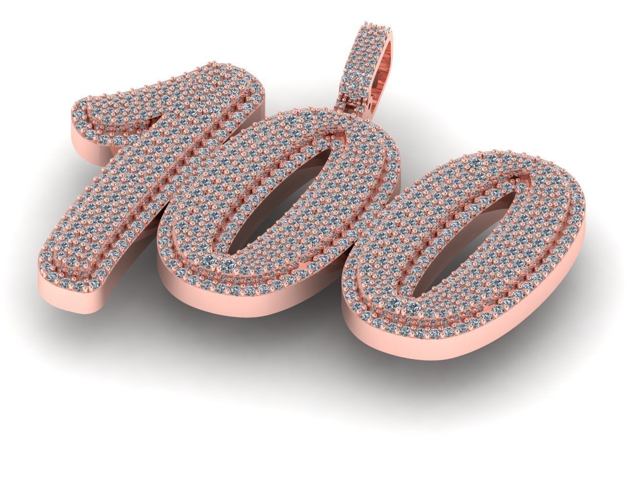 Solitaire Diamond Pendant - Diamond Pendat 3D print model_2