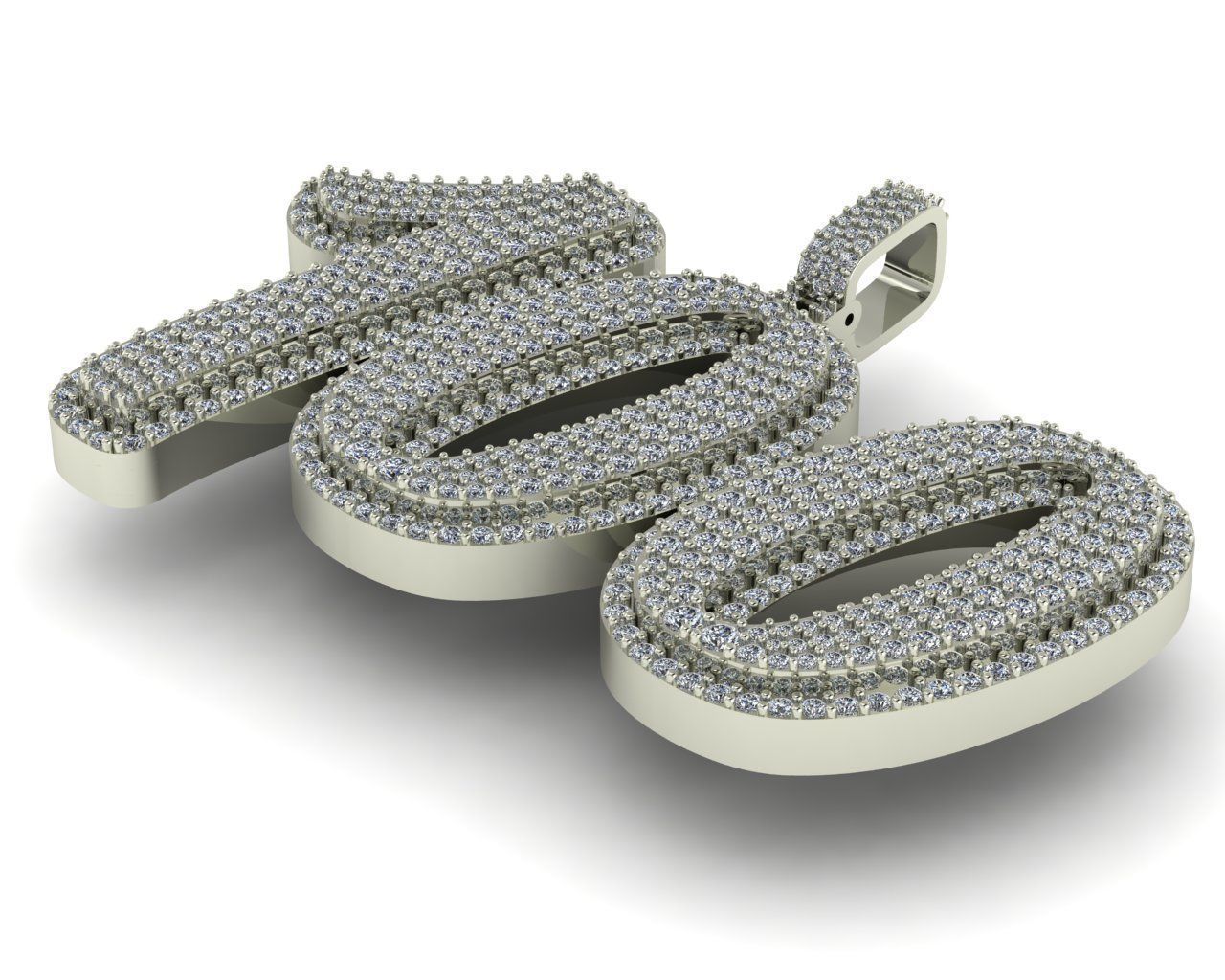 Solitaire Diamond Pendant - Diamond Pendat 3D print model_1