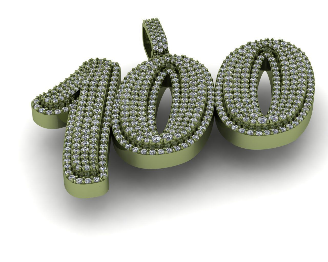 Solitaire Diamond Pendant - Diamond Pendat 3D print model_3