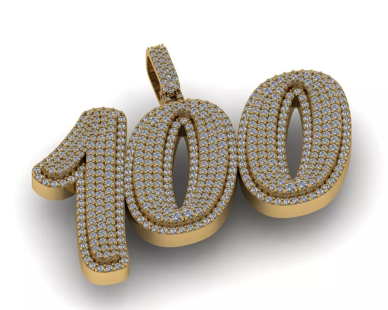 Solitaire Diamond Pendant - Diamond Pendat 3D print model_0