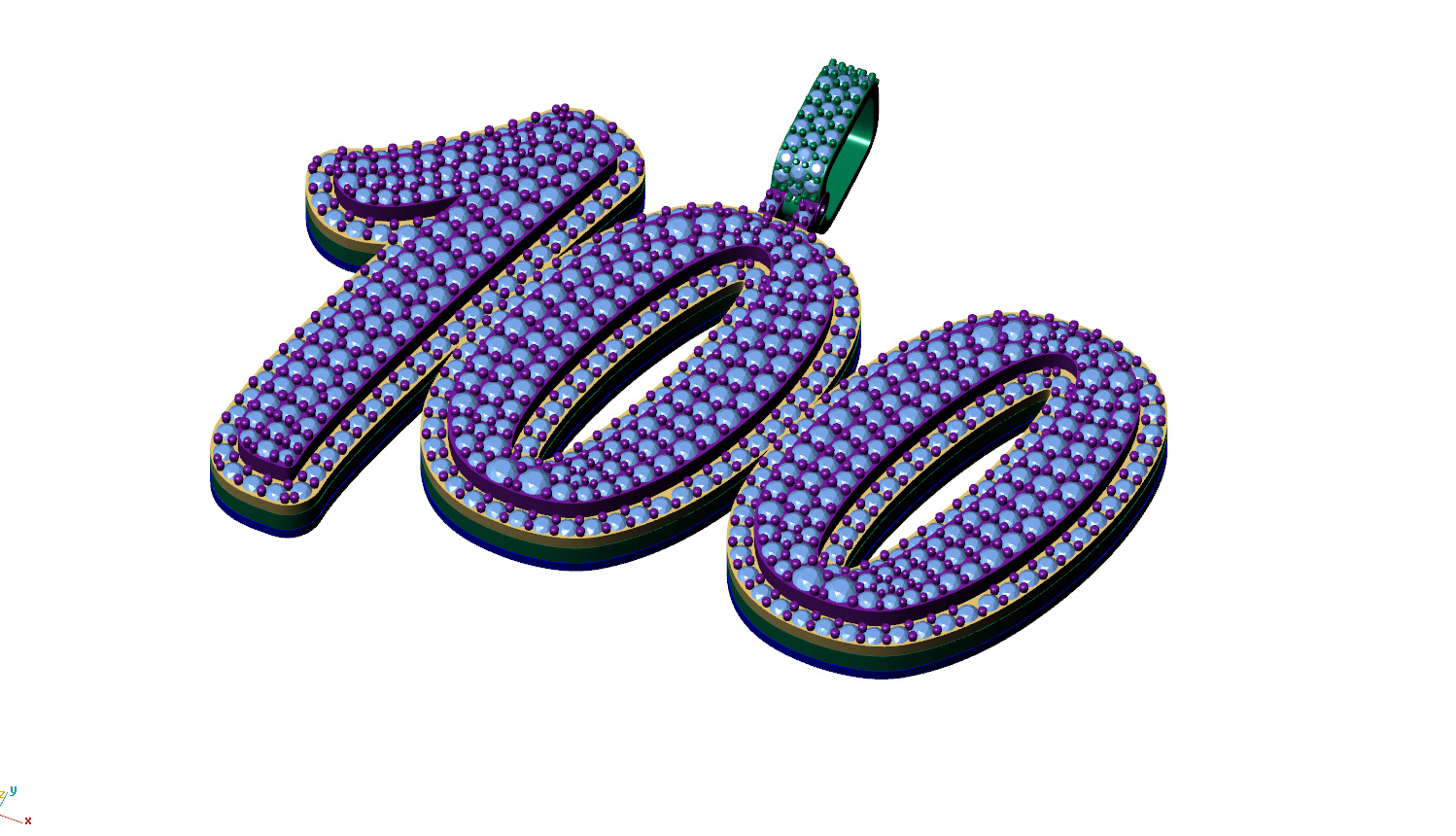 Solitaire Diamond Pendant - Diamond Pendat 3D print model_7